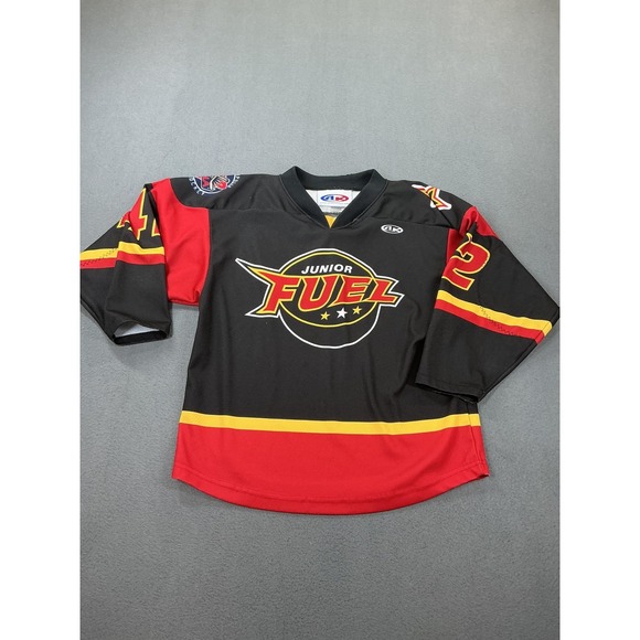 The Unbranded Brand Other - Junior Fuel Jersey Boys Large Black Hockey Athletic Knit Walker 42 Youth